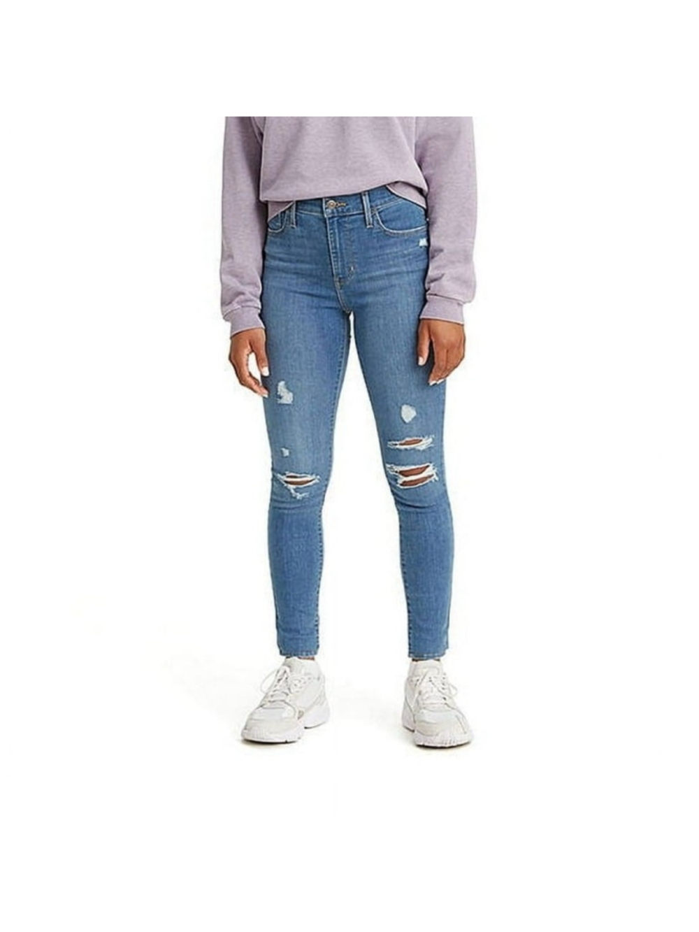 Levis 720 super high rise stretch jeans sz 30 EUC distressed denim ankle casual